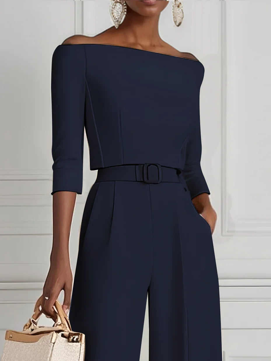 CannesCouture™ | Combinaison à manches courtes et épaules dénudées