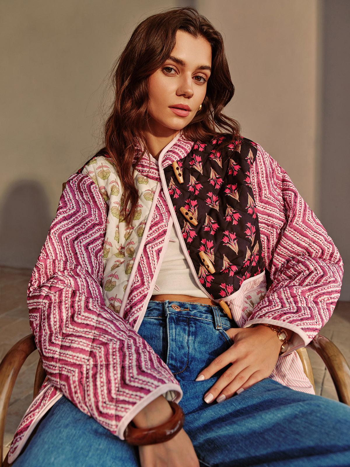 Boheme Floral Printed Winter Coat